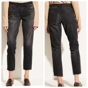 Vince Black Tomboy Jeans Women's Size 27 Straight Cropped Leg 5 Pocket Style